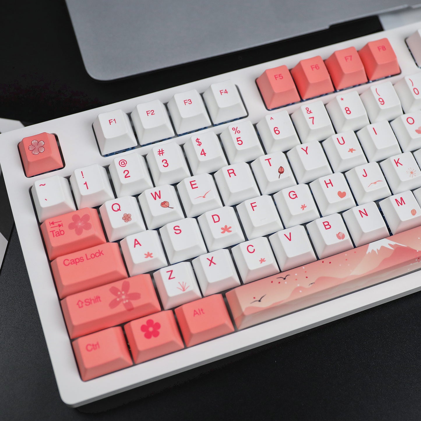 Cheery Blossom PBT Dye-Sub XDA Keycaps